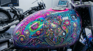 Peinture personnalisée pour moto