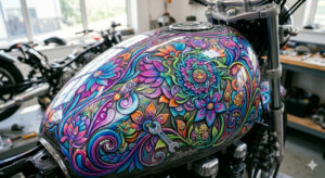 Peinture personnalisée pour moto